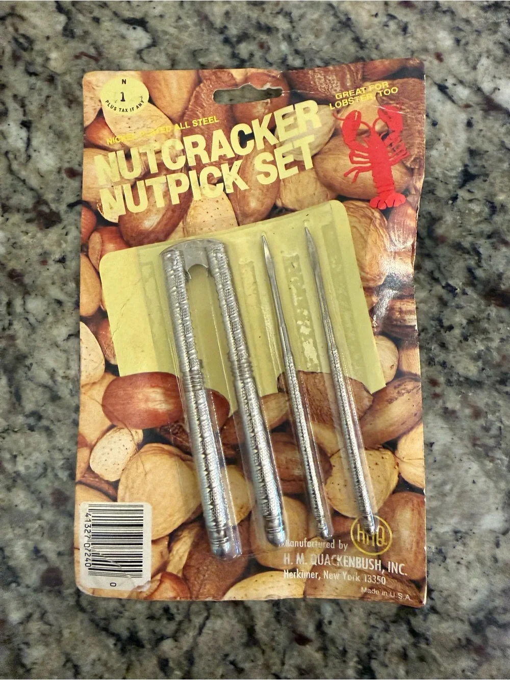 Nutcracker and Nutpick Set - Silver Stainless Finish
